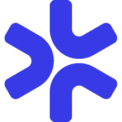 a large blue clovo logo that links to the home page
